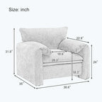 Modern Style Oversized Accent Chair for Living Room,Bedroom