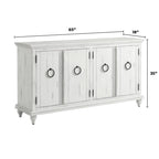 Central Park 65-inch Solid Wood 4-door TV Stand Console - 35 inches high x 65 inches wide x 18 inches deep
