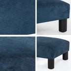 Adeco Ottoman Upholstered Fabric Footrest Pet Steps Dog Stair Stool