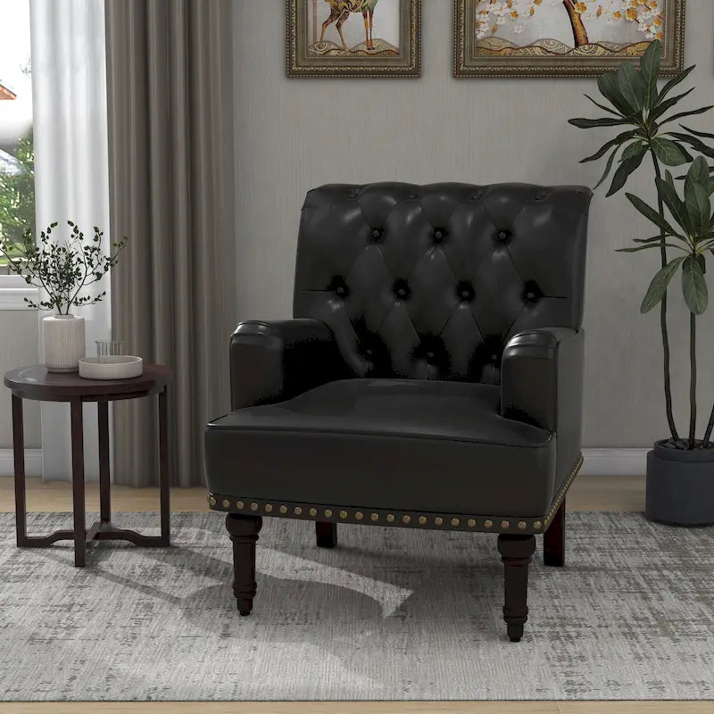 PU Accent Chair Leather Armchair Lounge Chair for Living Room