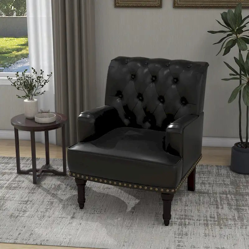 PU Accent Chair Leather Armchair Lounge Chair for Living Room