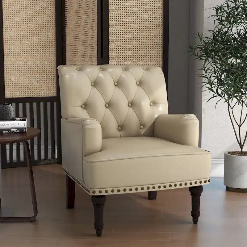PU Accent Chair Leather Armchair Lounge Chair for Living Room