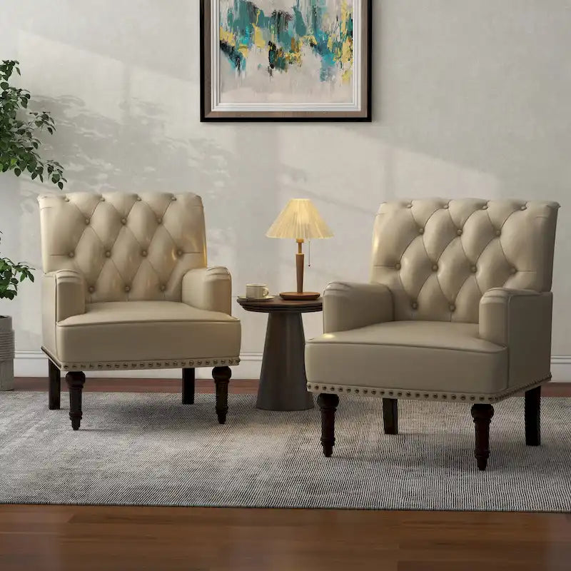 PU Accent Chair Leather Armchair Lounge Chair for Living Room
