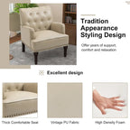 PU Accent Chair Leather Armchair Lounge Chair for Living Room