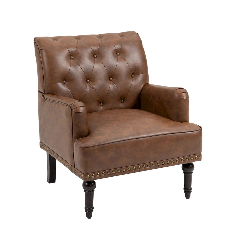 PU Accent Chair Leather Armchair Lounge Chair for Living Room