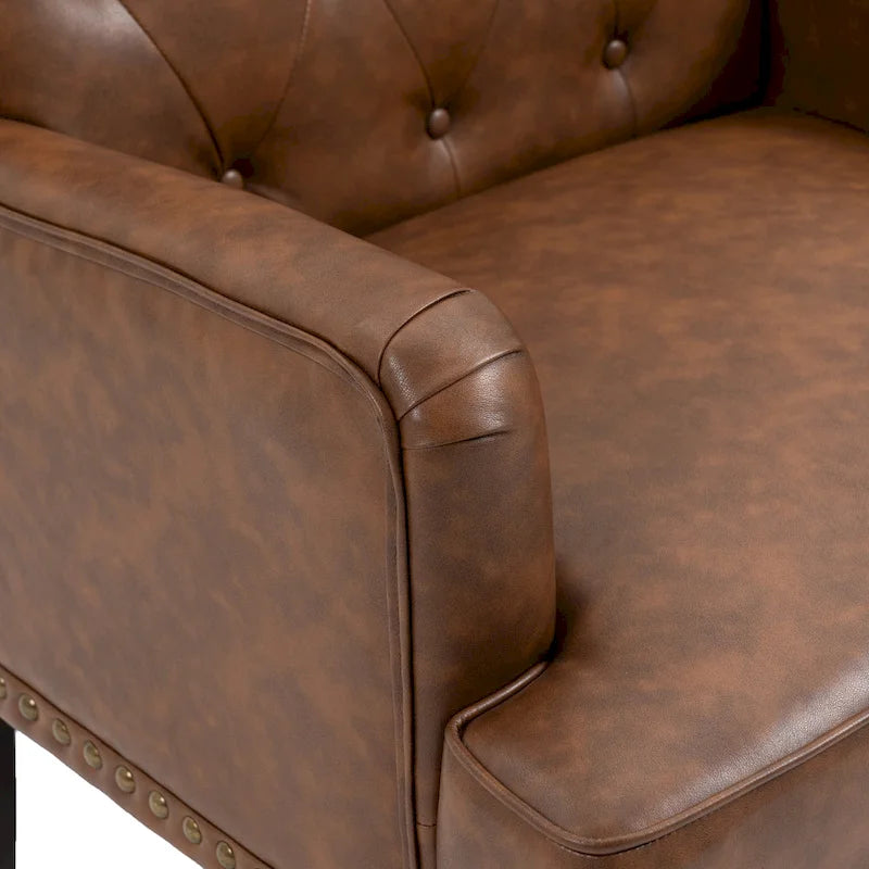 PU Accent Chair Leather Armchair Lounge Chair for Living Room