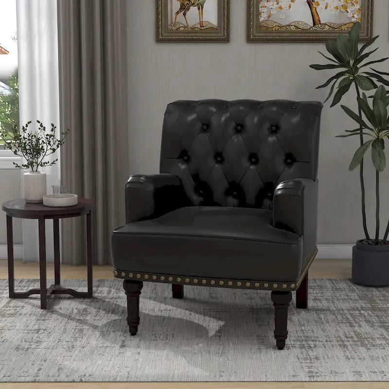 PU Accent Chair Leather Armchair Lounge Chair for Living Room