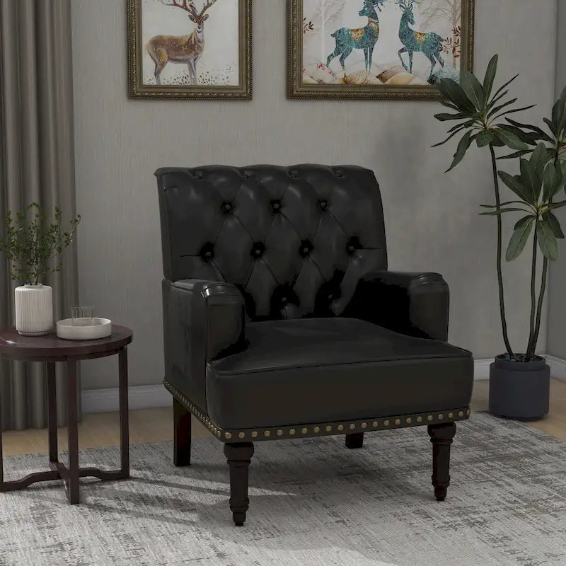 PU Accent Chair Leather Armchair Lounge Chair for Living Room