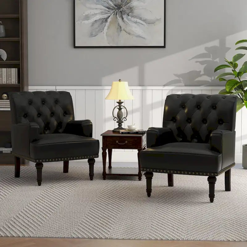 PU Accent Chair Leather Armchair Lounge Chair for Living Room