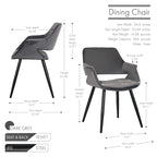 Porthos Home Fulco Velvet Mid-century Dining Chair