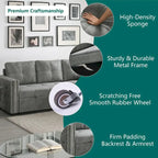 Modern Reversible L-shaped Sleeper Sectional Sofa Bed with Storage Chaise