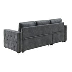 Modern Reversible L-shaped Sleeper Sectional Sofa Bed with Storage Chaise
