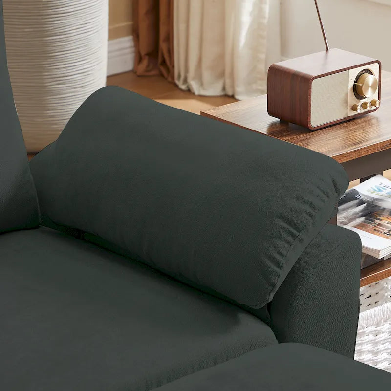 Jarenie 79.72 L Shaped Sofa with Storage Ottoman for Living Room