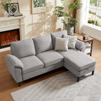 Jarenie 79.72 L Shaped Sofa with Storage Ottoman for Living Room