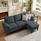 Jarenie 79.72 L Shaped Sofa with Storage Ottoman for Living Room