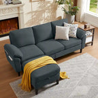 Jarenie 79.72 L Shaped Sofa with Storage Ottoman for Living Room