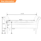 Storage Ottoman Bench with Arms Upholstered Tufted Storage Bench for Bedroom Entryway Bench Footstool with Large Storage