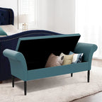 Storage Ottoman Bench with Arms Upholstered Tufted Storage Bench for Bedroom Entryway Bench Footstool with Large Storage