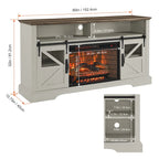 60 in. Electric Fireplace TV Stand Entertainment Center w/Door Sensor