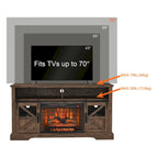 60 in. Electric Fireplace TV Stand Entertainment Center w/Door Sensor