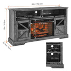 60 in. Electric Fireplace TV Stand Entertainment Center w/Door Sensor