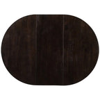 Farmhouse Round Extendable Dining Table with 16 Leaf Wood