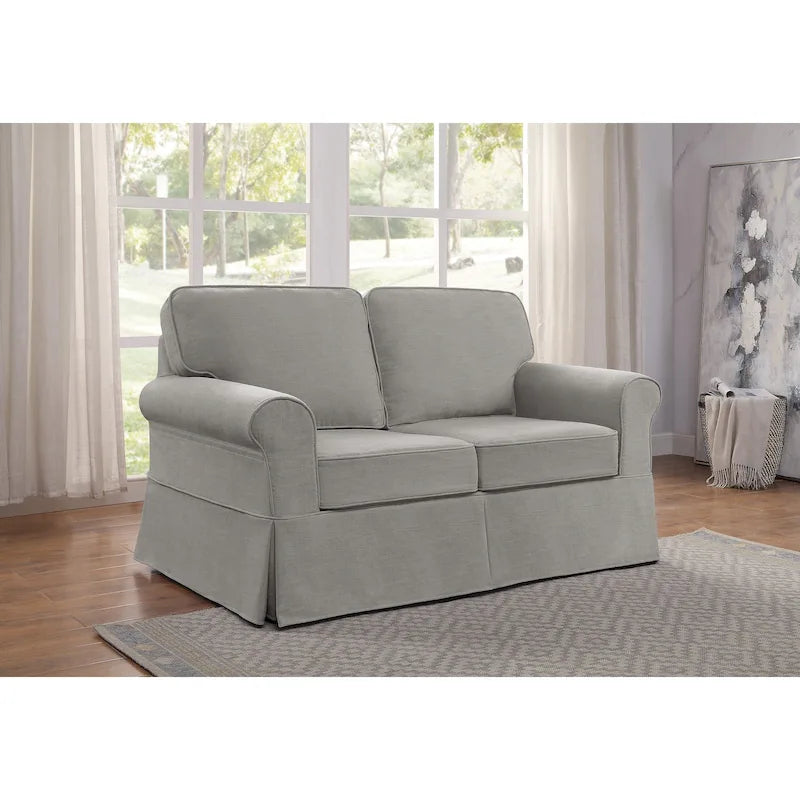 Porch & Den Zuni Mid-century Slipcover Loveseat