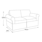 Porch & Den Zuni Mid-century Slipcover Loveseat