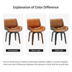 Art Leon Mid-century Faux Leather Swivel Bentwood Dining Chair