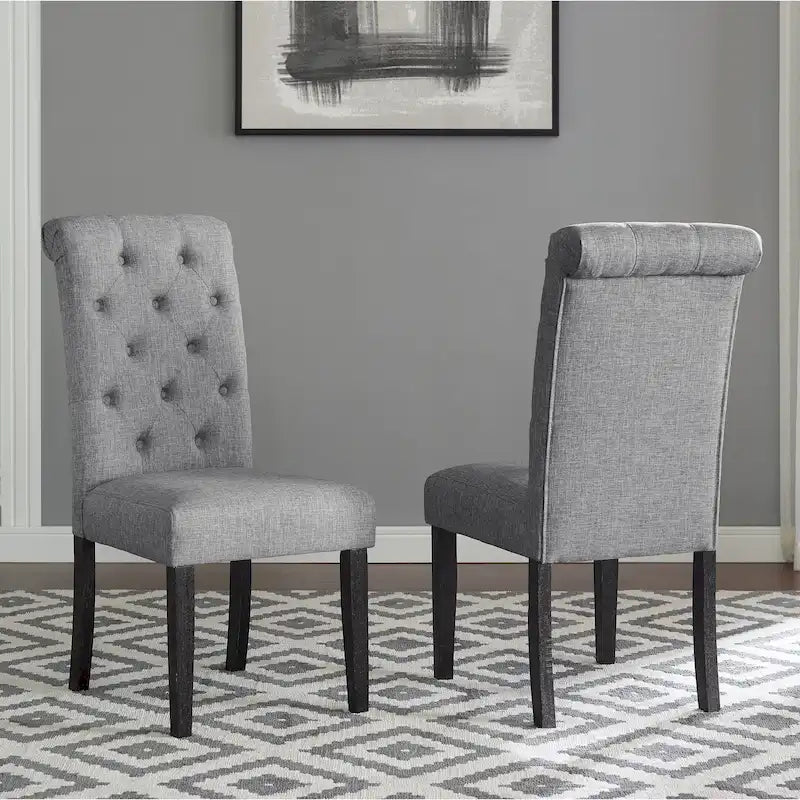 Roundhill Furniture Nylander 5-piece Dining Set, Cross-Buck Dining Table with 4 Stylish Chairs