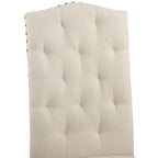 Solid Wood Tufted Dining Chairs, Kitchen Dining Room Chairs with Bronze Nailhead Trim Set of 2