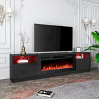 36 Electric Fireplace TV Stand, Entertainment Center & TV Console for TVs up to 80, Modern Fireplace Heater for Living Room