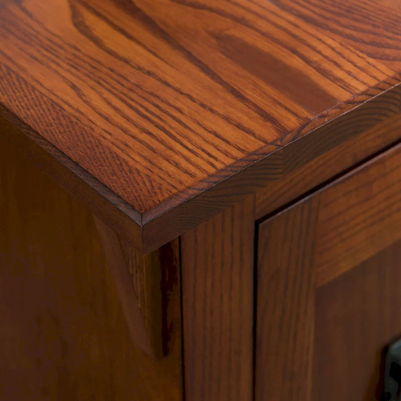 Leick Home Traditional Solid Wood Mission Cabinet End Table