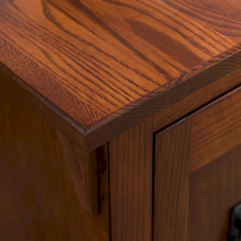 Leick Home Traditional Solid Wood Mission Cabinet End Table
