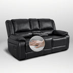72 Width Modern Contemporary Faux Leather Manual Reclining Loveseat