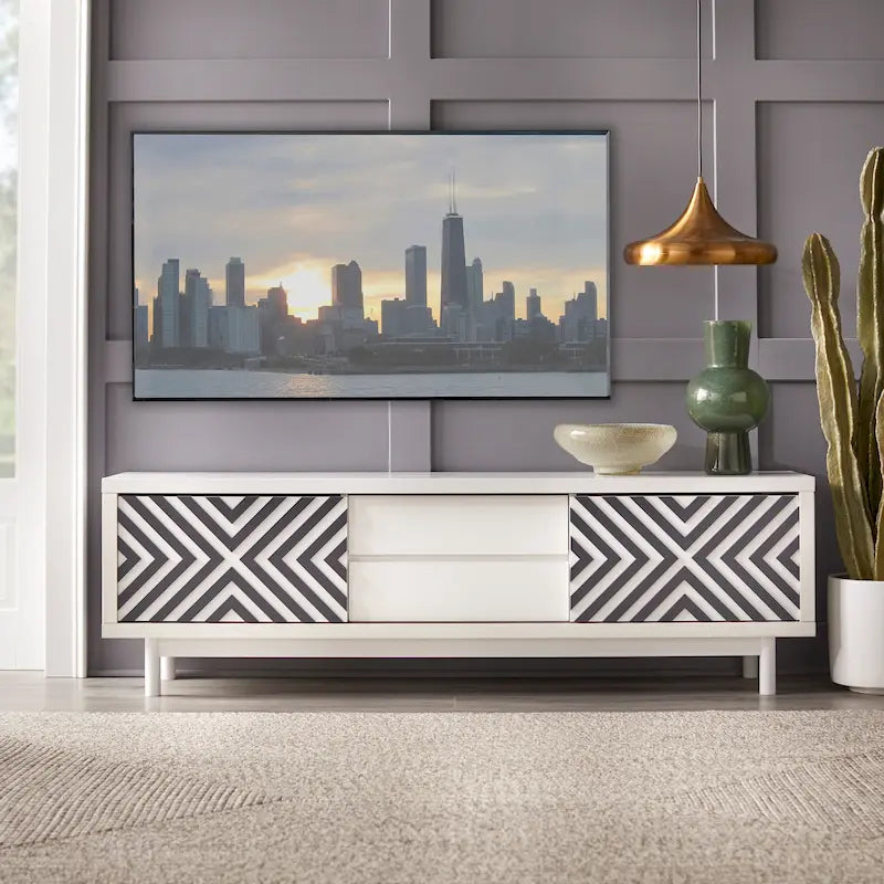 Lifestorey Mason Mid-century Geometric TV Stand