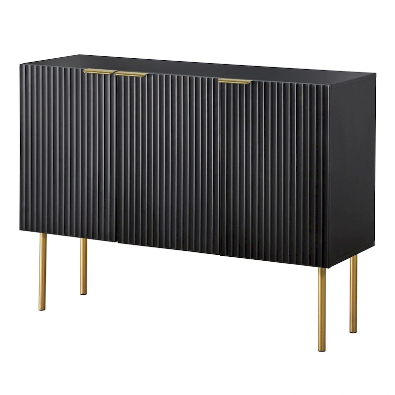 Lifestorey Valen Channel Front Sideboard/Buffet with Adjustable Shelves