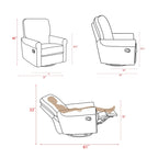 Heido 360 Degree Swivel Glider Manual Recliner Leisure Chair Set of 2