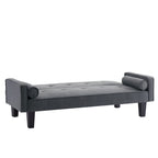 Linen Fabric Modern Convertible Sofa Bed with Removable Armrests