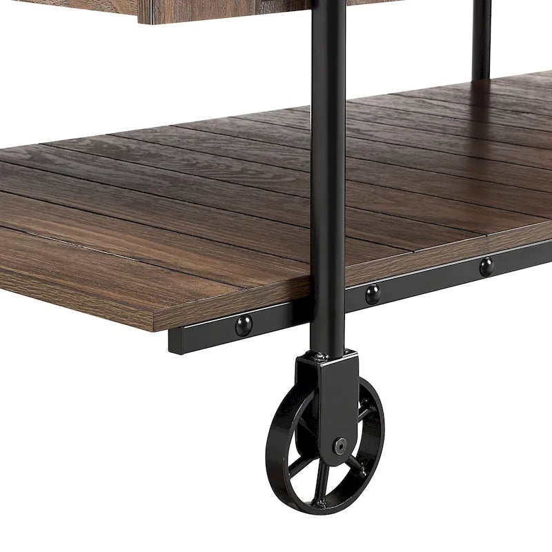 Hyssop Farmhouse 47-inch Steel 1-Shelf Coffee Table by Furniture of America