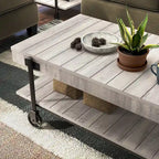 Hyssop Farmhouse 47-inch Steel 1-Shelf Coffee Table by Furniture of America