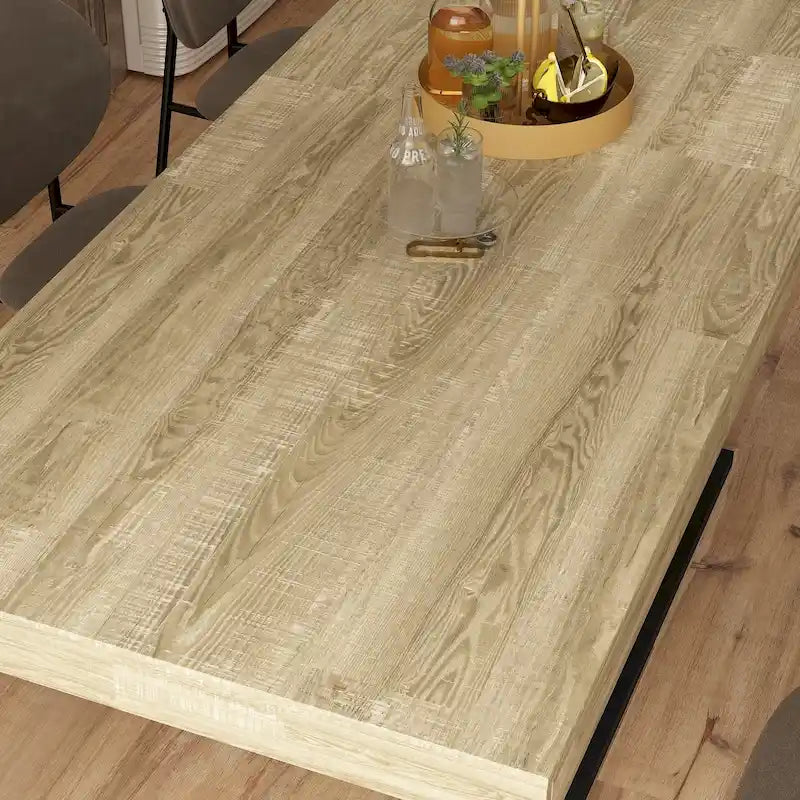 Home Wood Dining Table Extendable Table Meeting Working Computer
