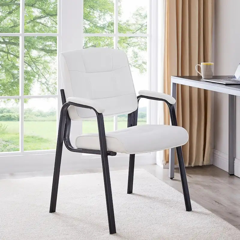Premium Leather Executive Office Chairs with Padded Armrest