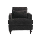 HOMEFUN Chenille Upholstered Mid Century Modern Wood Frame Armchair for Living Room