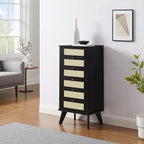 Adelphi Cane 5-Drawer Jewelry Armoire