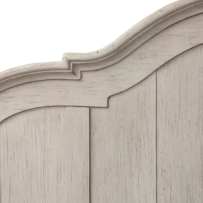 Farmhouse Reimagined Antique White with Chestnut King Poster Bed