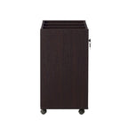 Contemporary 3-Drawer Lockable Mobile File Cabinet – White Oak or Red Cocoa