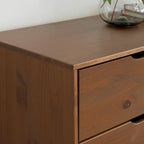 Purcell Pine Wood 3-Piece Bedroom Set with 6-Drawer Dresser and 3-Drawer Nightstands (Set of 2)