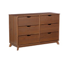 Purcell Pine Wood 3-Piece Bedroom Set with 6-Drawer Dresser and 3-Drawer Nightstands (Set of 2)