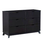 Purcell Pine Wood 3-Piece Bedroom Set with 6-Drawer Dresser and 3-Drawer Nightstands (Set of 2)